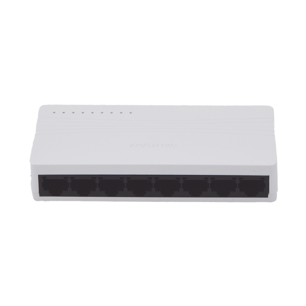 Switch HIKVISION DS-3E0108D-E con 8 puertos para red doméstica o comercial