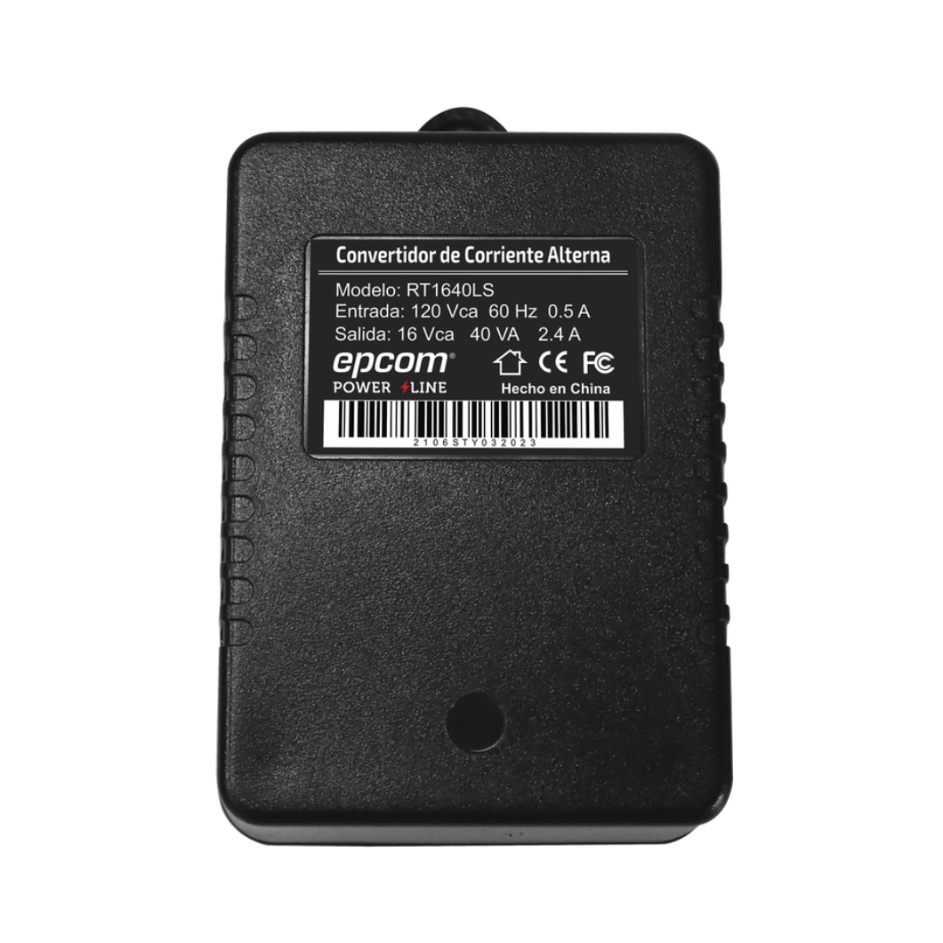 Transformador 16 VCA para sistemas de seguridad