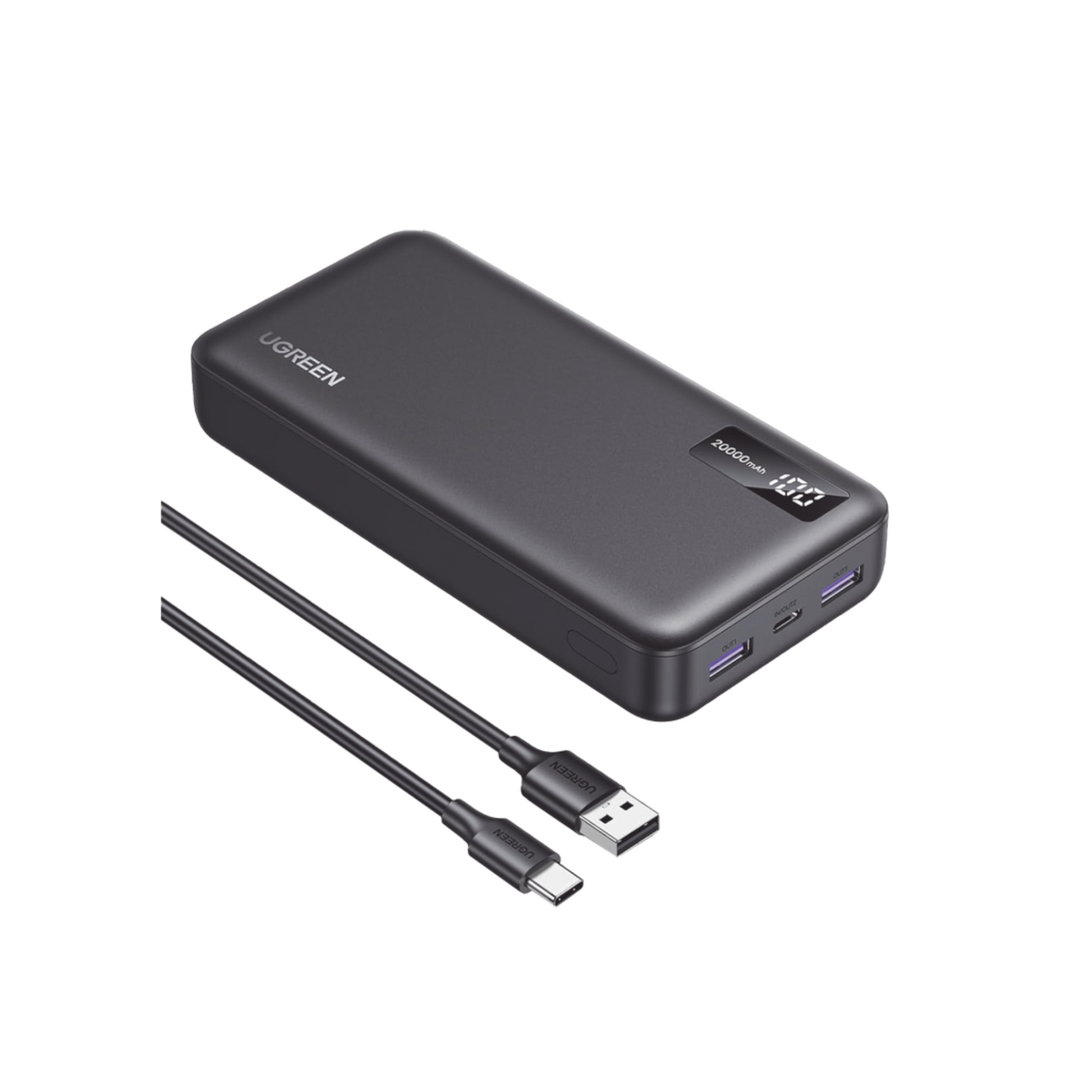 Power Bank UGREEN 20000mAh con carga rápida 22.5W y 3 puertos
