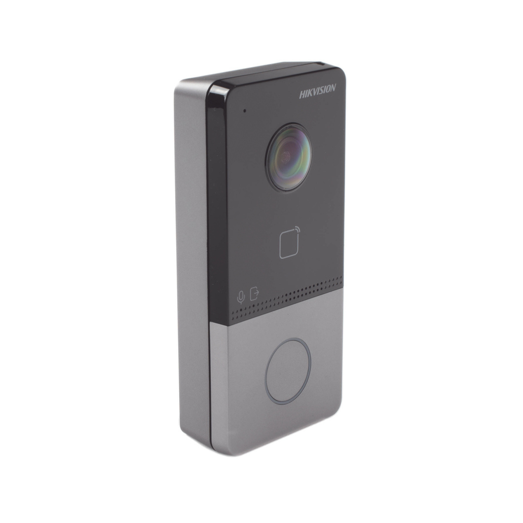 Videoportero exterior IP HIKVISION DS-KV6113-WPE1(C) con apertura desde app
