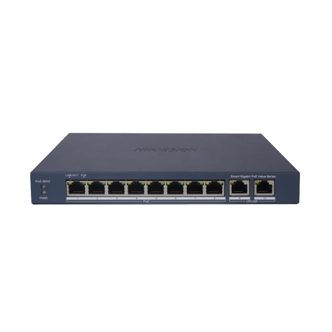 Switch Gigabit PoE+ 8 Puertos 1000 Mbps PoE + 2 1000 Mbps de Uplink, Gestionable