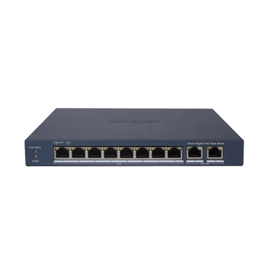 Switch Gigabit PoE+ 8 Puertos 1000 Mbps PoE + 2 1000 Mbps de Uplink, Gestionable