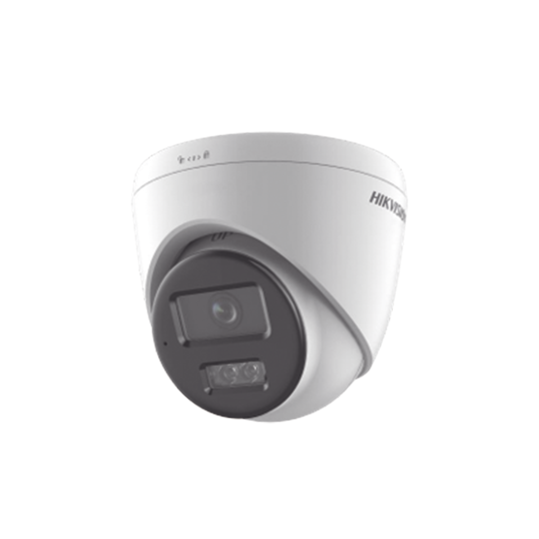 Cámara IP Turret 6MP, Dual Light, Micrófono, AcuSense POE, Exterior Policarbonato