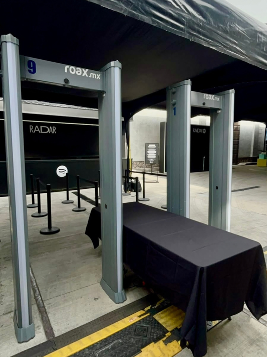 Spotify RADAR México: renta de arcos detectores para control de accesos