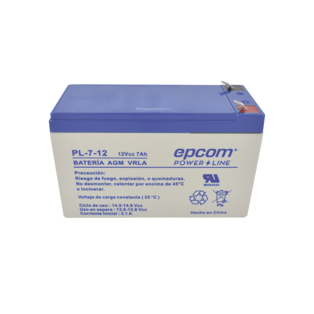 Batería de respaldo 12V 7Ah para seguridad electrónica