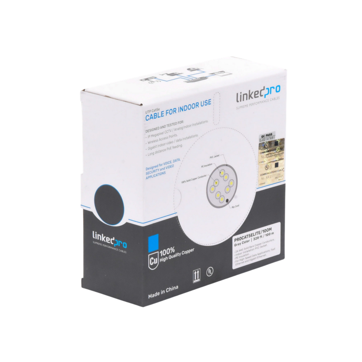 Bobina de cable Cat5e LinkedPro by EPCOM.