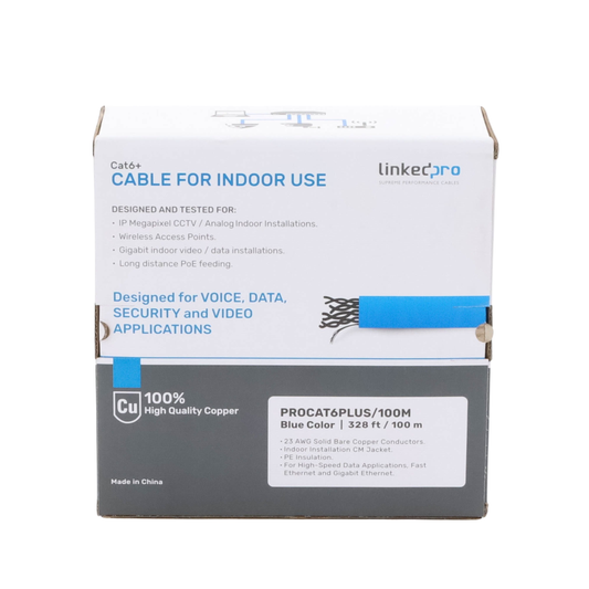 cable cat6 100 metros linkedpro azul