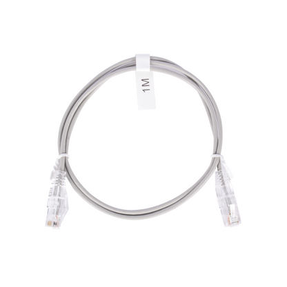 Cable UTP Cat6 slim 1 metro gris para redes LAN marca LINKEDPRO