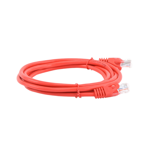 Cable rojo para redes LAN Cat5e modelo LP-UT3-200-RD