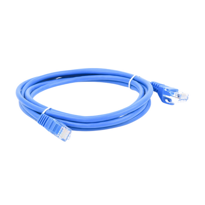 Conectores RJ45 8(8) cable azul Cat5e sin blindaje