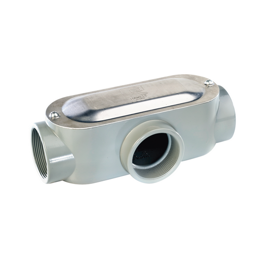 Caja condulet tipo T 1/2 pulgadas RAWELT OT-2990C aluminio