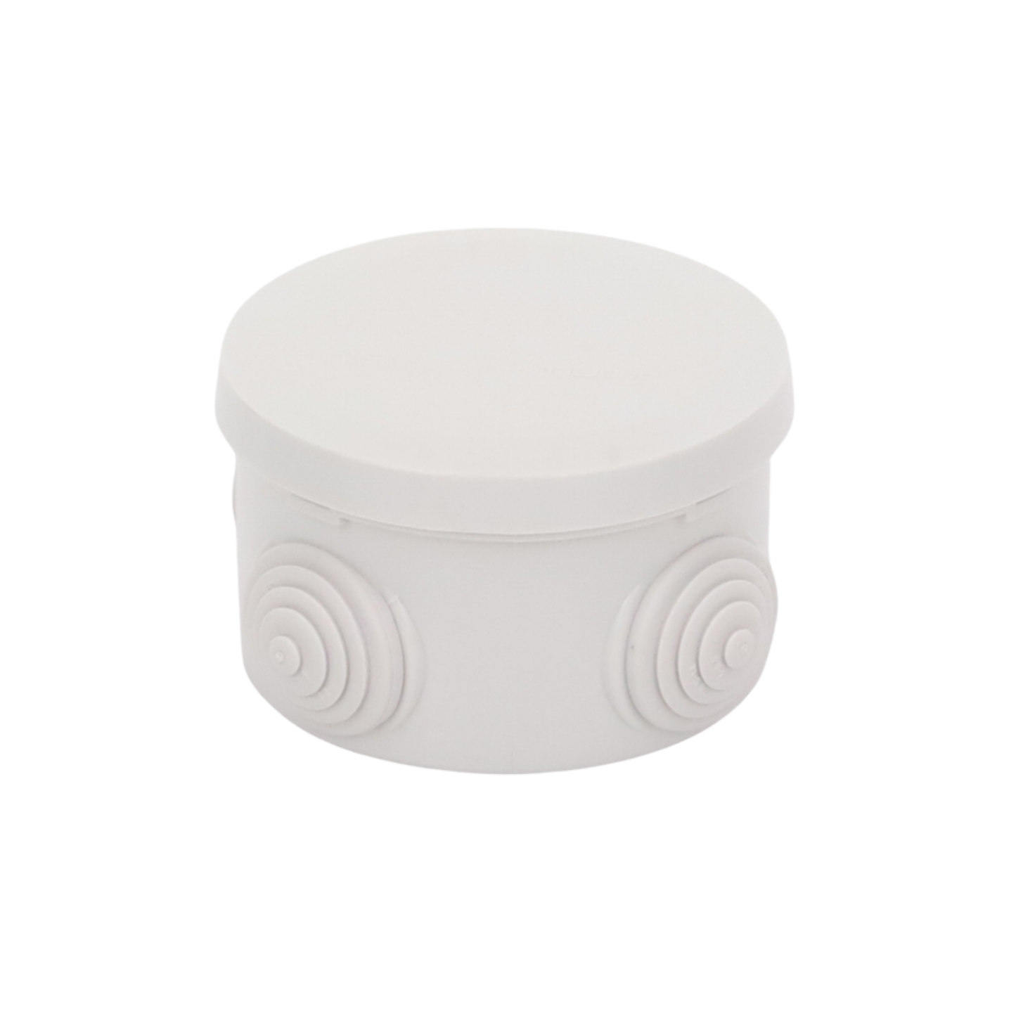 Caja de plástico circular PST-C70-ER con cuatro glándulas recortables