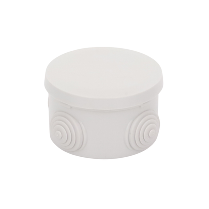 Caja de plástico circular PST-C70-ER con cuatro glándulas recortables