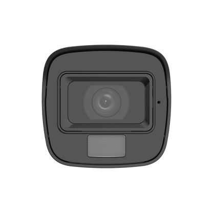 Cámara bala IP 4MP luz dual 2.8mm con micrófono integrado policarbonato exterior