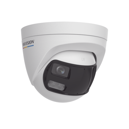 Turret de seguridad 5MP HIKVISION con imagen a color 24/7 y audio incorporado.