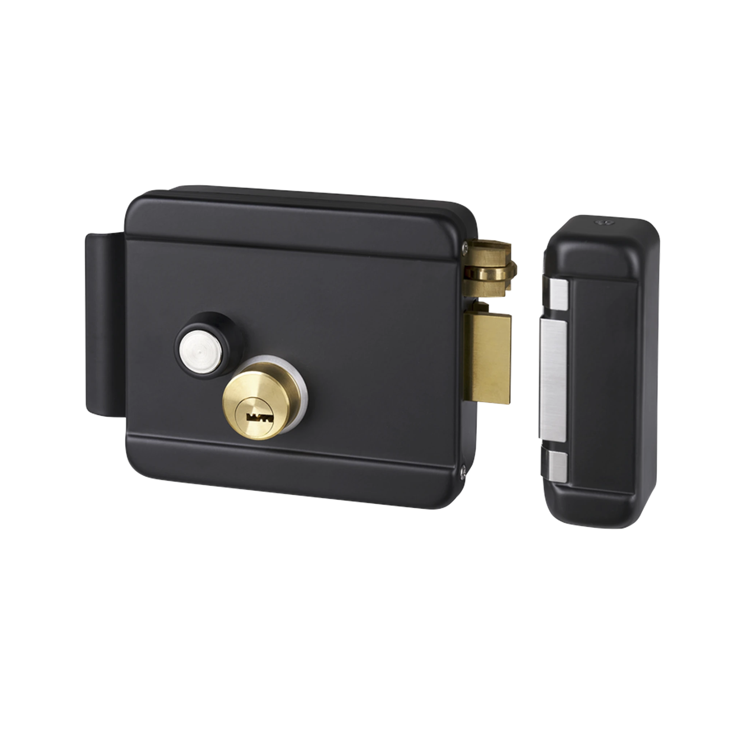 cerradura electrica accesspro negra exterior