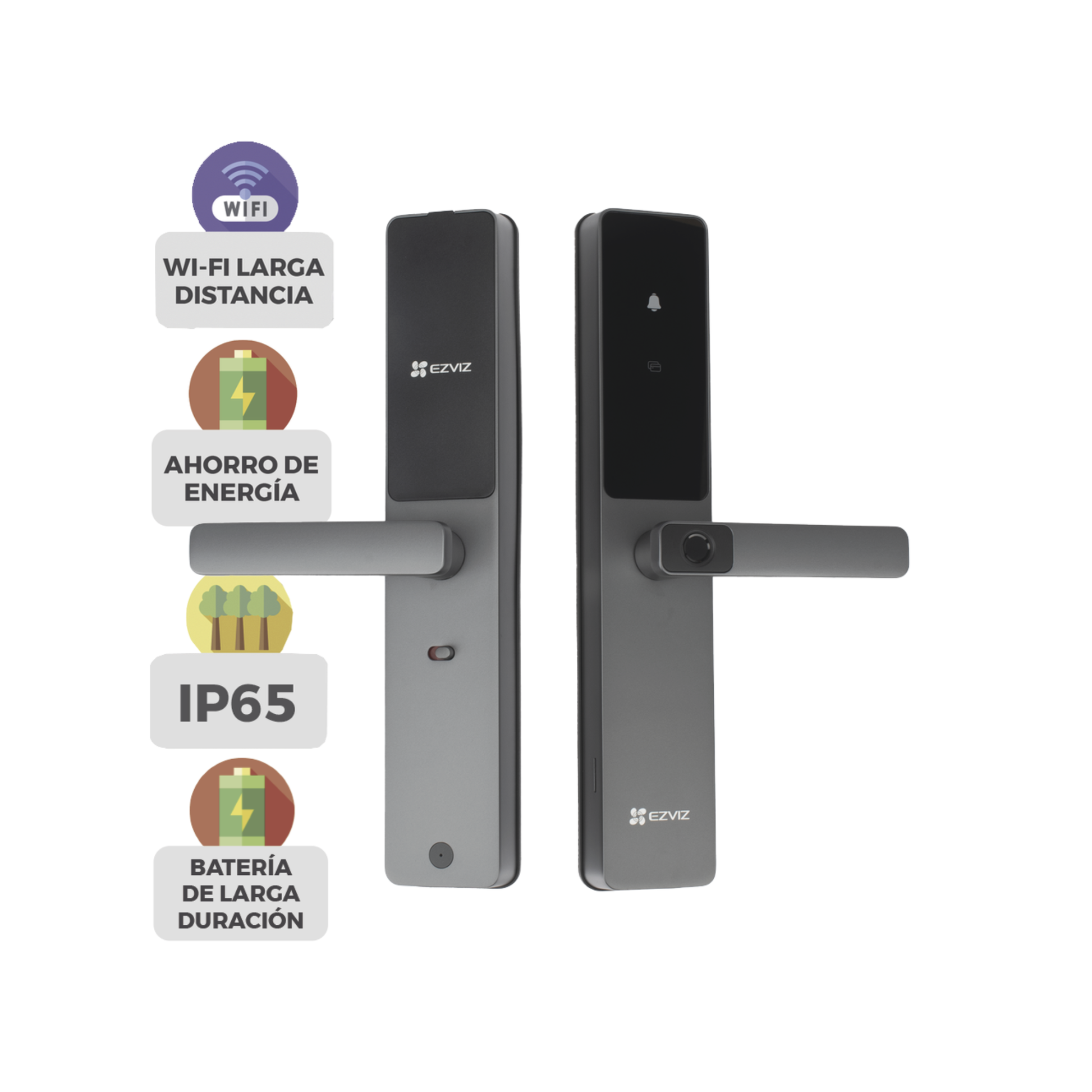 Cerrojo digital EZVIZ CS-DL05-R100 con códigos temporales y app móvil.