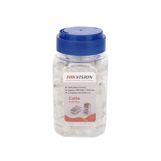 Conectores de red RJ45 Cat 5e sin blindaje HIKVISION.