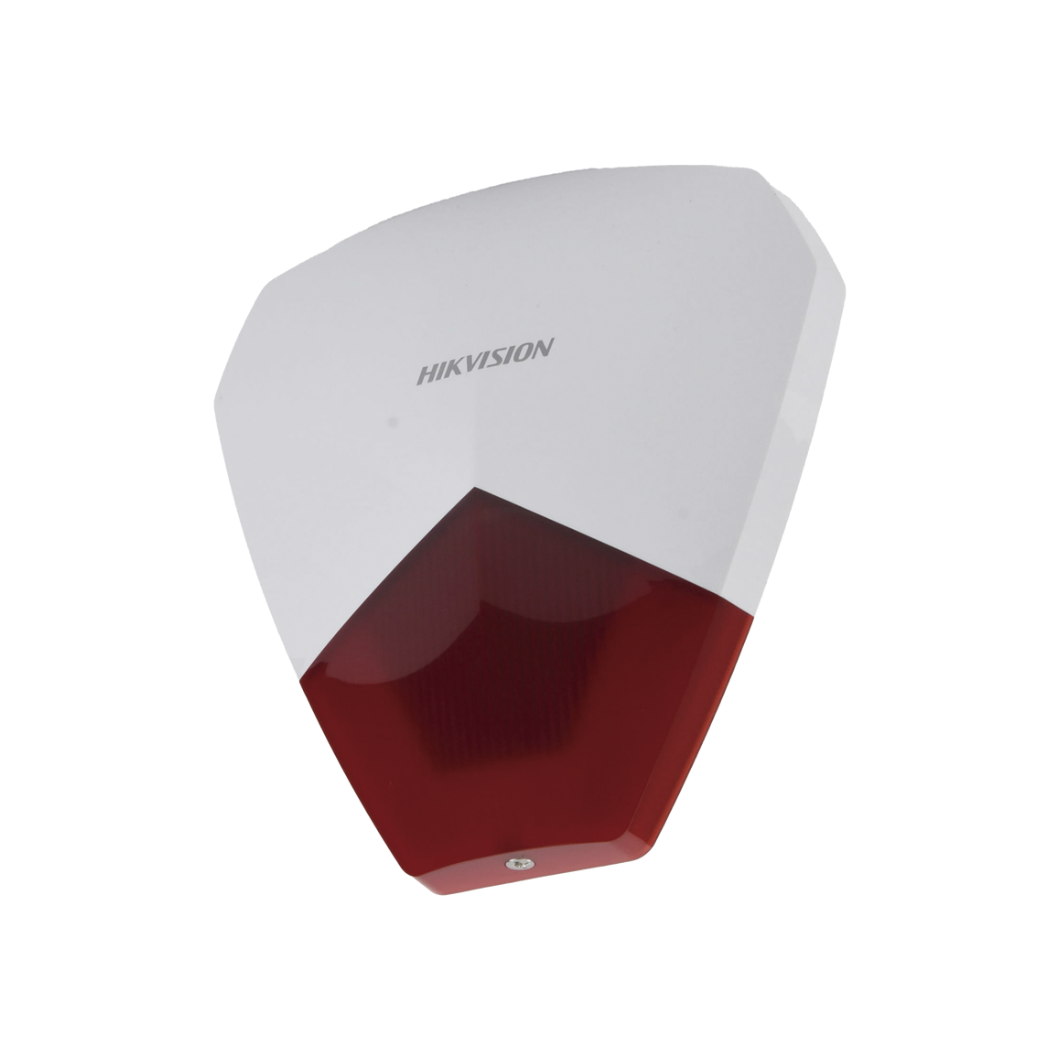 SIRENA CABLEADA HIKVISION DS-PS1-R CON LUZ ESTROBO 105 DB