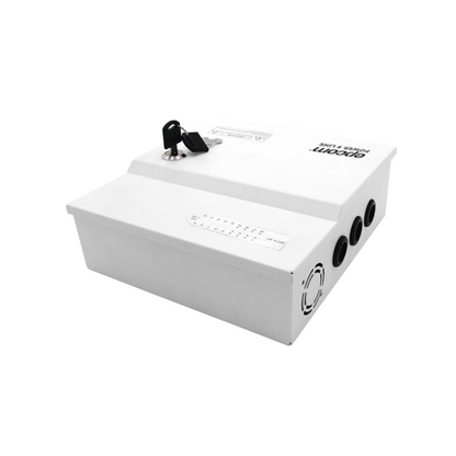 Fuente de poder con terminal para batería de respaldo 12V