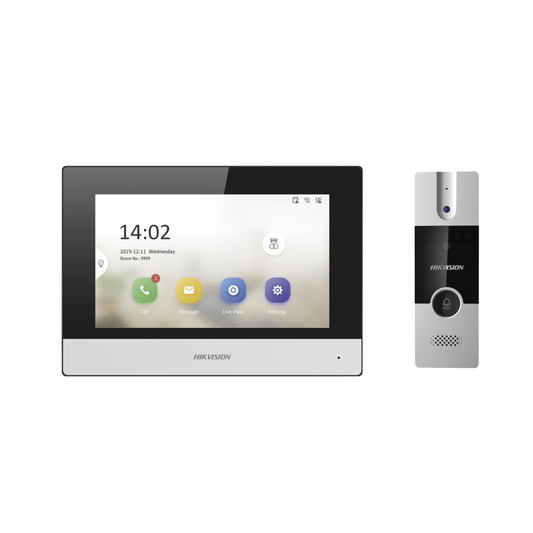 Kit de Videoportero Híbrido con Llamada a App Monitor Touch 7 WiFi 4 Hilos