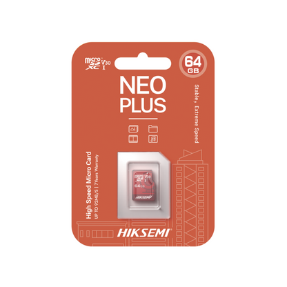 MicroSD HIKSEMI HS-TF-E1/64G clase 10 para seguridad y CCTV