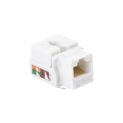 Jack RJ45 Cat5e blanco keystone LINKEDPRO para redes UTP