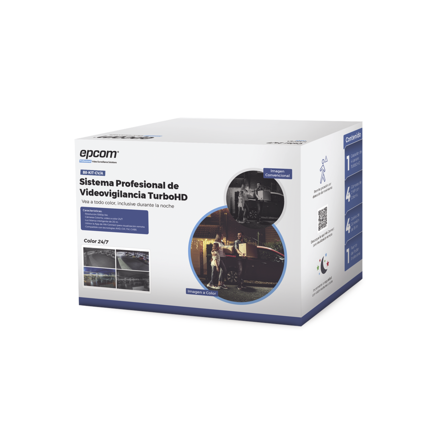 Kit EPCOM 8 cámaras ColorVu 1080p con DVR 8 canales.