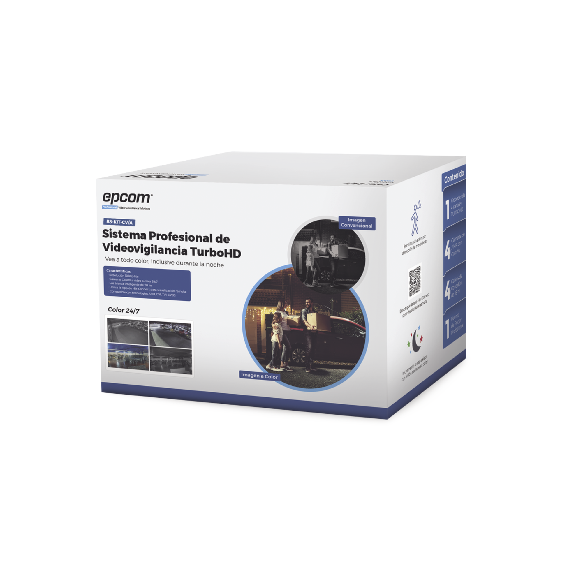 Kit EPCOM 8 cámaras ColorVu 1080p con DVR 8 canales.