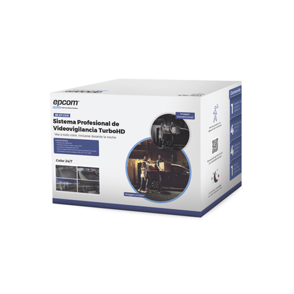 Kit EPCOM 8 cámaras ColorVu 1080p con DVR 8 canales.