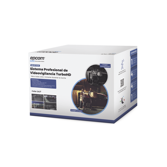 Kit EPCOM 8 cámaras ColorVu 1080p con DVR 8 canales.