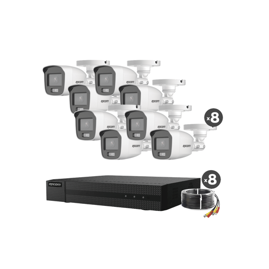 Sistema de videovigilancia EPCOM con audio y visión nocturna color.