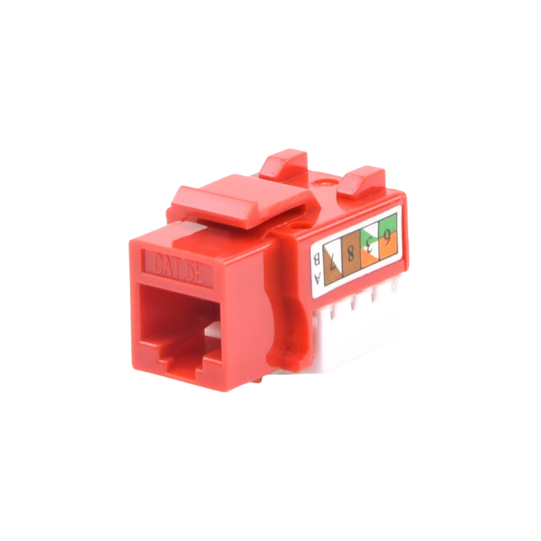 Jack RJ45 LINKEDPRO Cat5e color rojo para placas faceplate