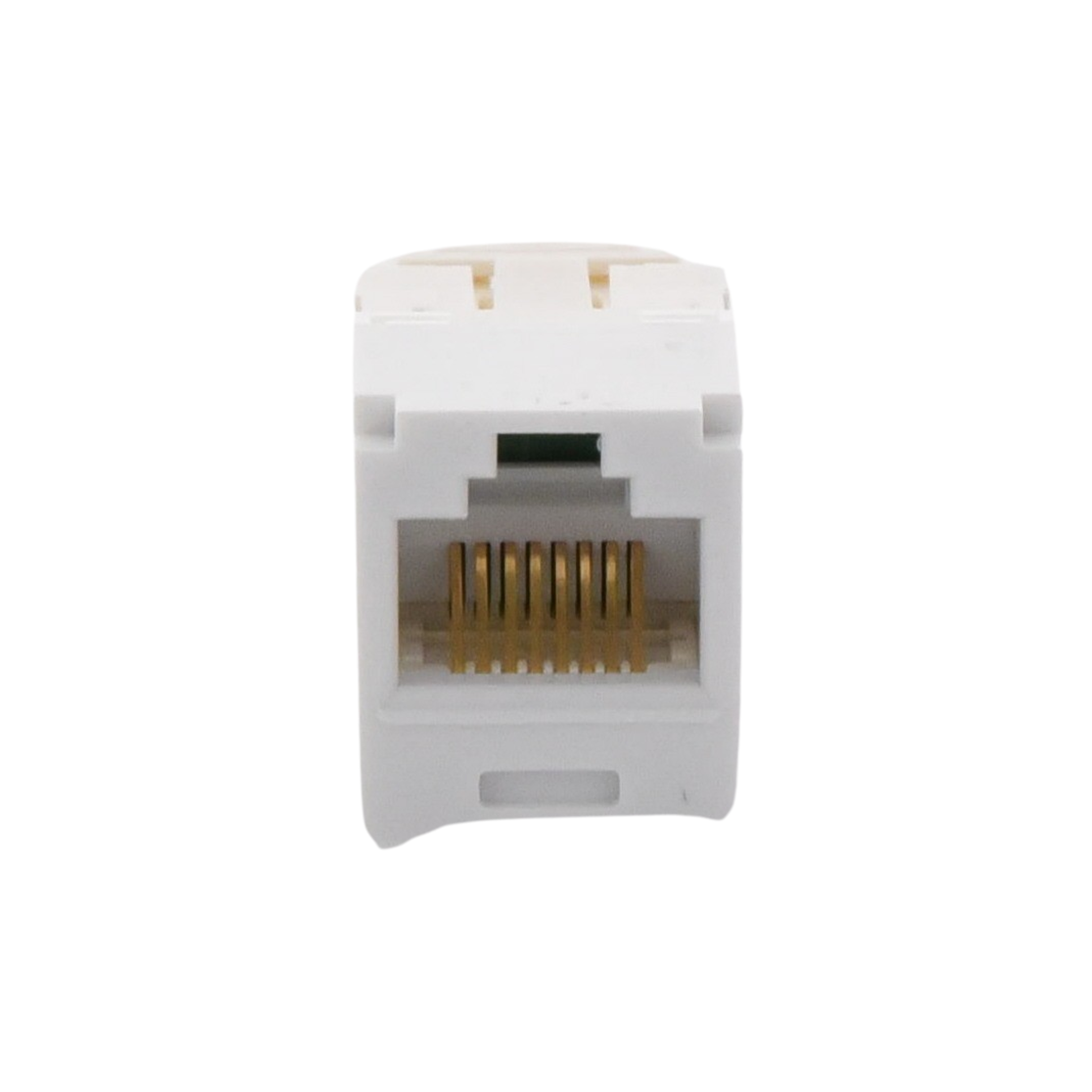 Conector Panduit CJ688TGWH con chapado en oro 50 micro pulgadas.