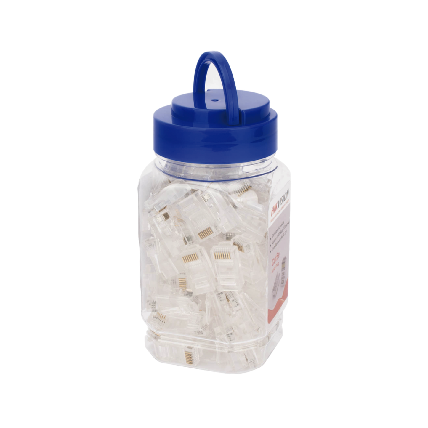 Bote de 100 plugs HIKVISION chapados en oro 30 micras