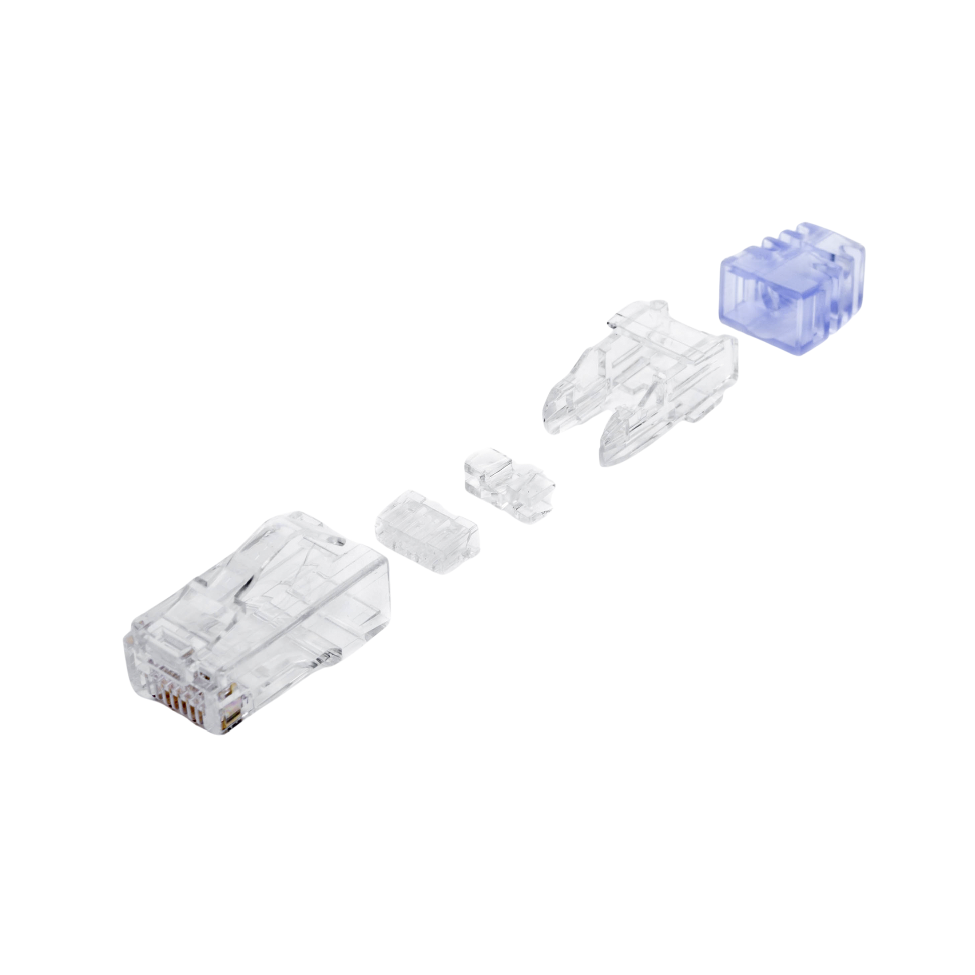 RJ45 chapado en oro 50 micro pulgadas para máxima conductividad.
