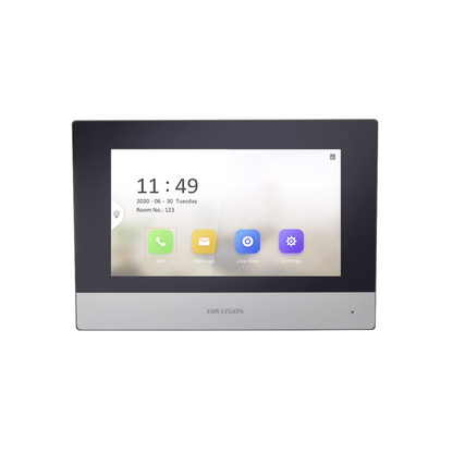 Monitor IP con Pantalla Táctil de 7" para Videoportero IP: PoE/WiFi, Video en Vivo, Audio Dos Vías, Apertura Remota