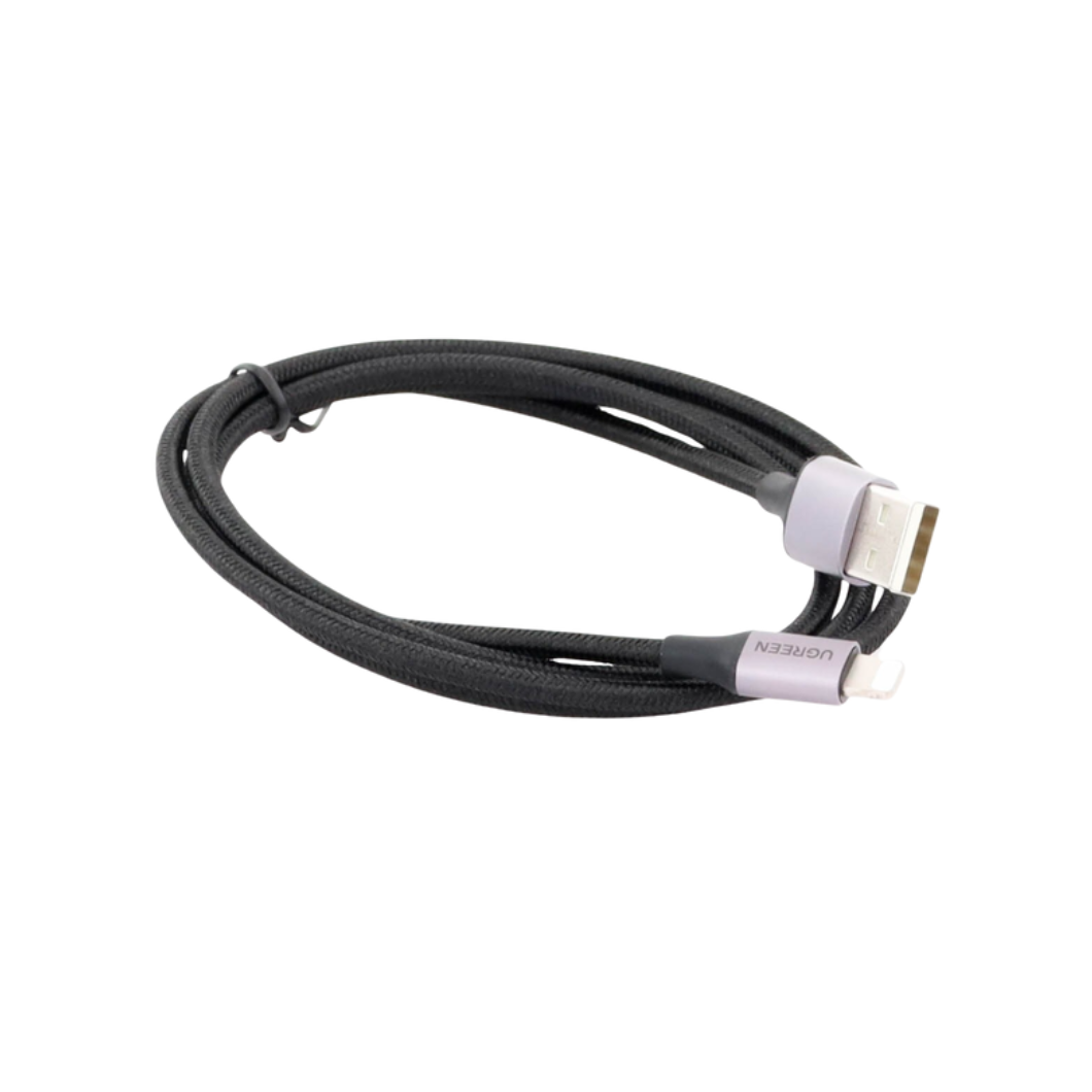 Cable USB-A a Lightning MFi: Carga Rápida, Nylon Trenzado, 1 Metro