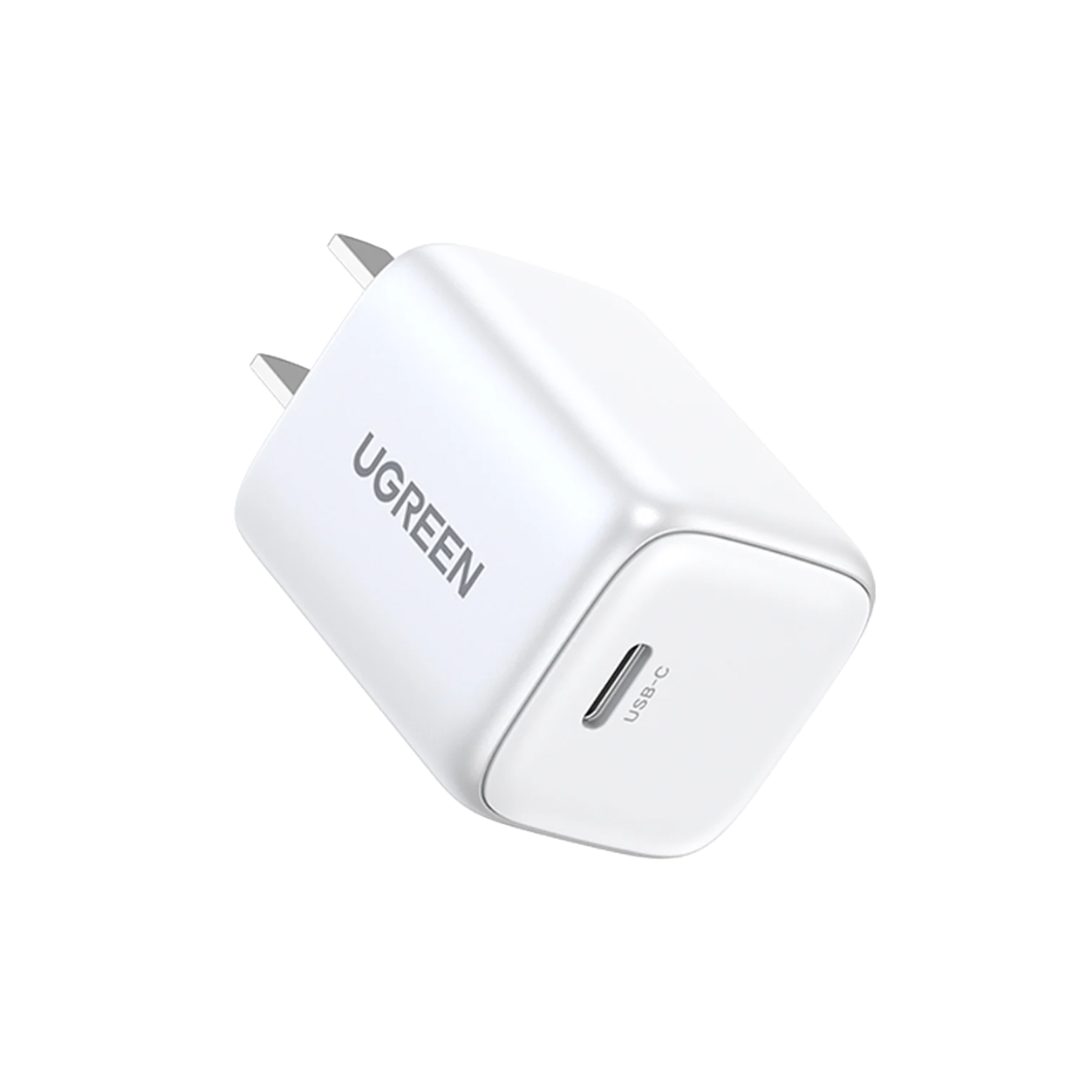 Cargador USB-C Mini UGREEN Nexode: 30W, Carga Rápida PD 3.0, GaN II (Blanco)