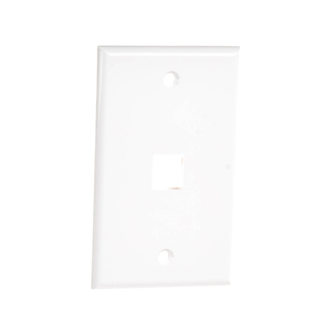 Placa de Pared de 1 Puerto Keystone Blanca
