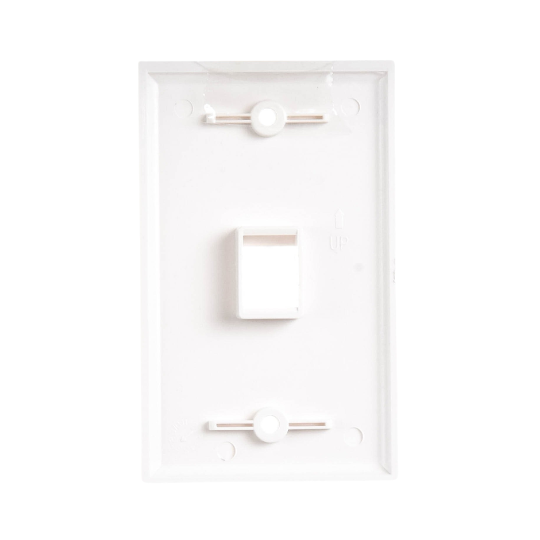 Placa de Pared de 1 Puerto Keystone Blanca