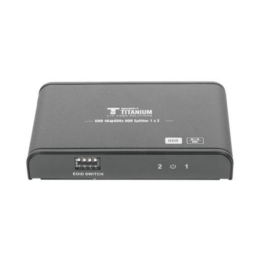 Divisor HDMI 4K con 1 Entrada a 2 Salidas Simultáneas: Soporte 4K×2K, EDID, HDR, HDMI 2.0, HDCP 2.2, Dolby Digital, Longitud de Cable ≤10m