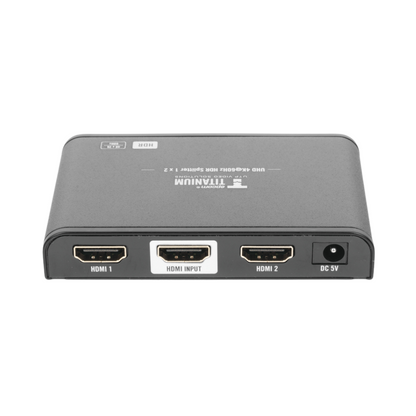 Divisor HDMI 4K con 1 Entrada a 2 Salidas Simultáneas: Soporte 4K×2K, EDID, HDR, HDMI 2.0, HDCP 2.2, Dolby Digital, Longitud de Cable ≤10m