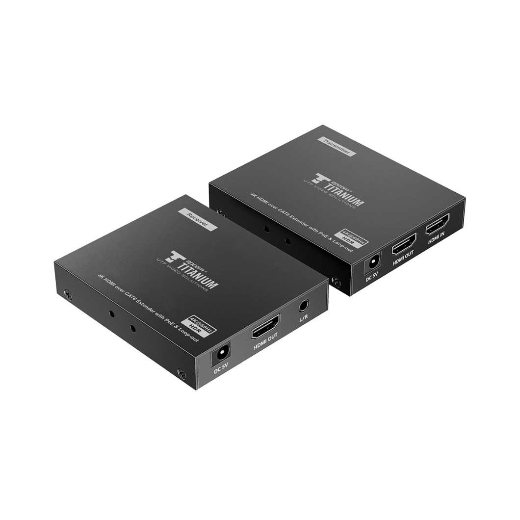 Kit Extensor HDMI 4K a 60Hz a 70 metros por Cat 6/6a/7 con IPCOLOR, CERO LATENCIA, y Salida de Audio