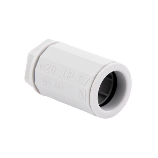 Conector de 20 mm para Tubo Rígido a Caja - PVC Auto-Extinguible