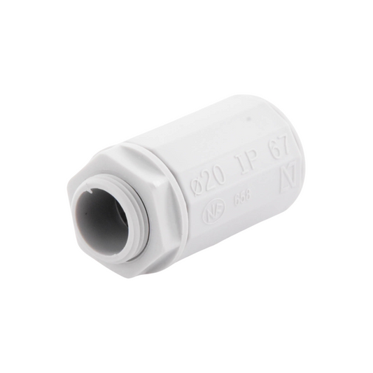 Conector de 20 mm para Tubo Rígido a Caja - PVC Auto-Extinguible