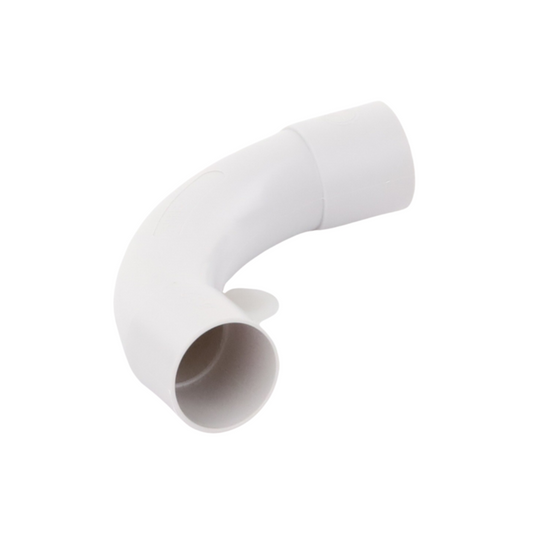 Codo de Radio Cerrado 32mm para Tubo Rígido de Datos, PVC.