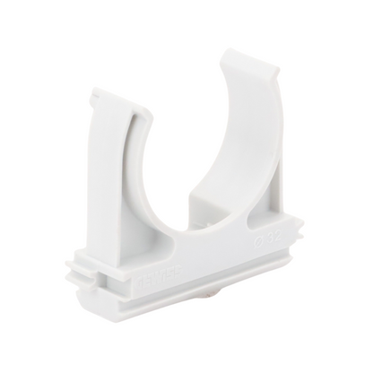 Abrazadera Abierta de Presión 32mm, PVC Auto-Extinguible.