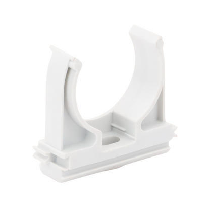 Abrazadera Abierta de Presión 32mm, PVC Auto-Extinguible.