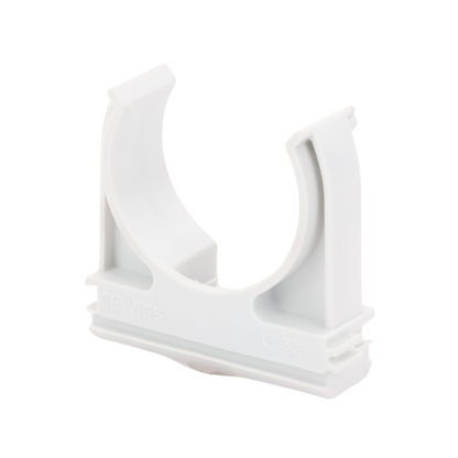 Abrazadera Abierta de Presión 32mm, PVC Auto-Extinguible.